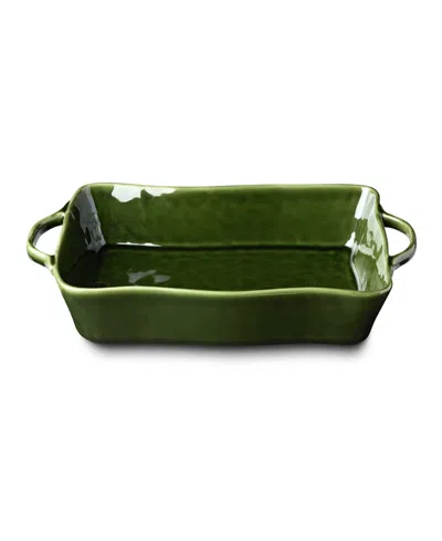 Certified International Verde Medium Rectangular Baker In Green