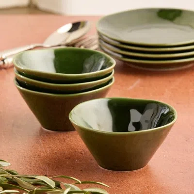 Certified International Verde Set Of 4 Ice Cream Bowl 6.25in X 3.25in 22 oz In Multicolored