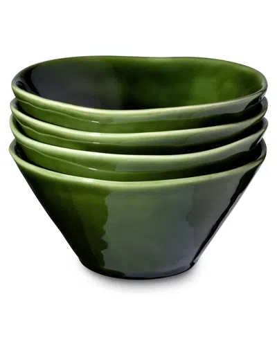Certified International Verde Set Of 4 Ice Cream Bowls In Green