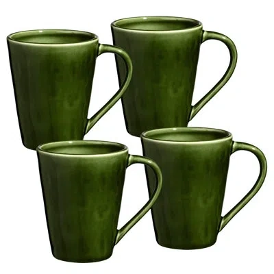 Certified International Verde Set Of 4 Mug In Green