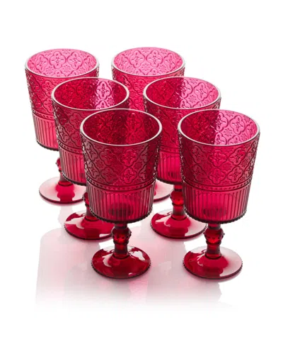 CERTIFIED INTERNATIONAL VICTORIA ACRYLIC ALL-PURPOSE GOBLETS, SET OF 6