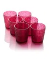 Certified International Set Of 6 Victoria 22oz Acrylic Ice Tea Glasses In Ruby