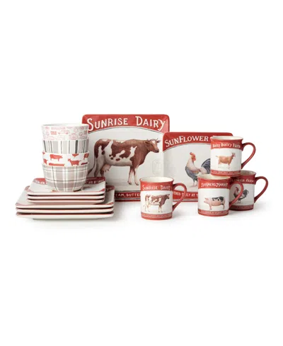 Certified International Vintage Farm 16-pc. Dinnerware Set, Service For 4 In Red