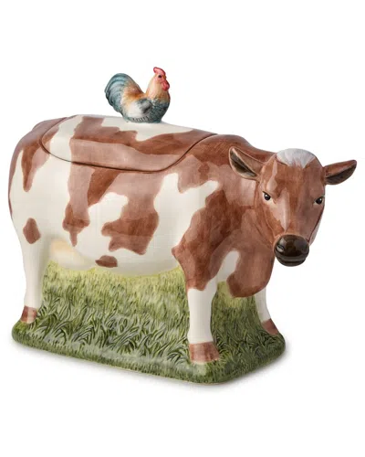 Certified International Vintage Farm Cookie Jar In Animal Print