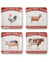 Certified International Vintage Farm Set Of 4 Dinner Plates
