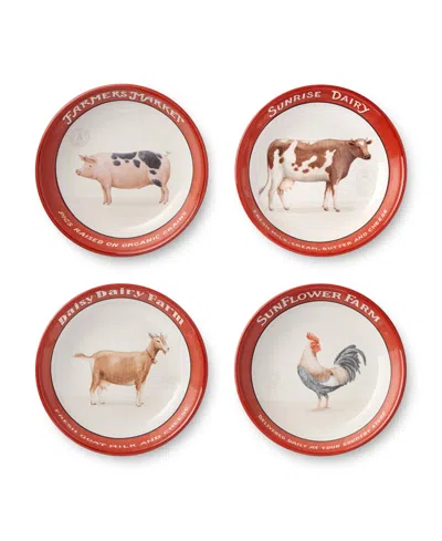Certified International Vintage Farm Set Of 4 Soup Bowls In Multi