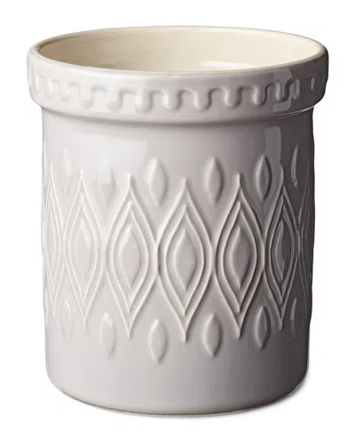Certified International Vintage Farm Tool Crock In White