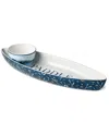 Certified International Wake At The Lake 3-d Canoe 2-piece Chip Dip