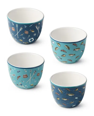 Certified International Wake At The Lake Set Of 4 Ice Cream Bowls In Multi