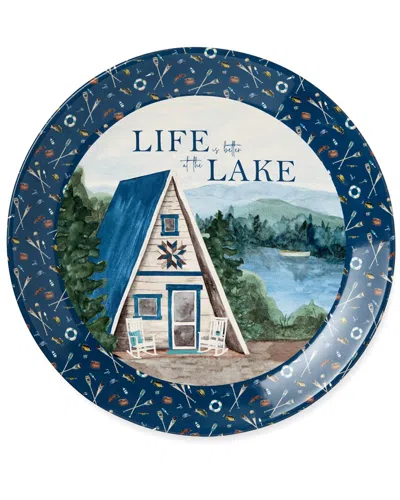 Certified International Wake At The Lake Round Platter In Multi