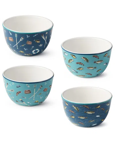 Certified International Wake At The Lake Set Of 4 Ice Cream Bowls