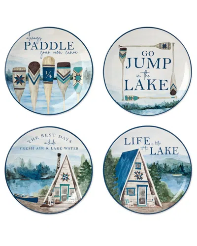 Certified International Wake At The Lake Set Of 4 Salad Plates
