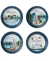 Certified International Wake At The Lake Set Of 4 Soup Bowls