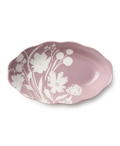 Certified International Wildflowers Wax Off Oval Bowl In Pink