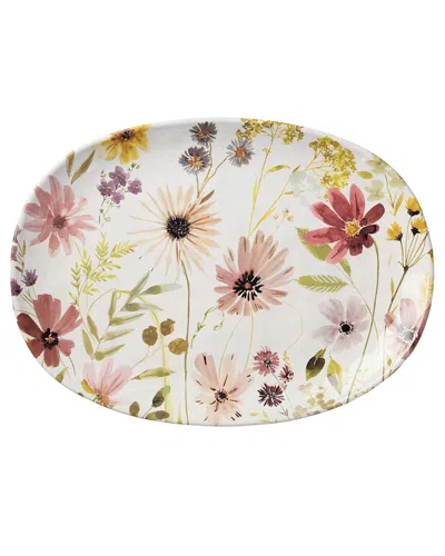 Certified International Wildflowers Oval Platter In Multi
