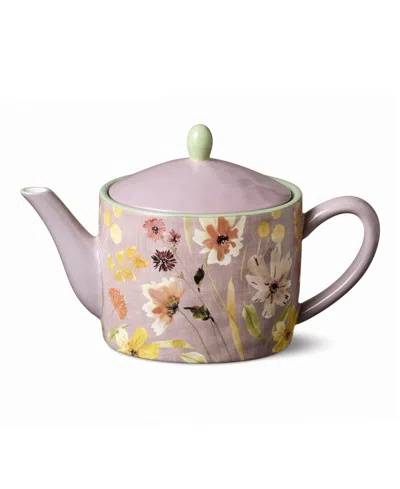 Certified International Wildflowers Teapot In Multi