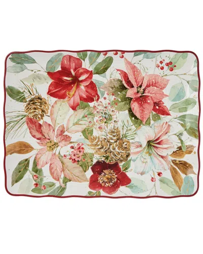 CERTIFIED INTERNATIONAL CERTIFIED INTERNATIONAL WINTER BLOOMS RECTANGULAR PLATTER