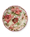 Certified International Winter Blooms Set Of 4 Dinner Plates In Multi