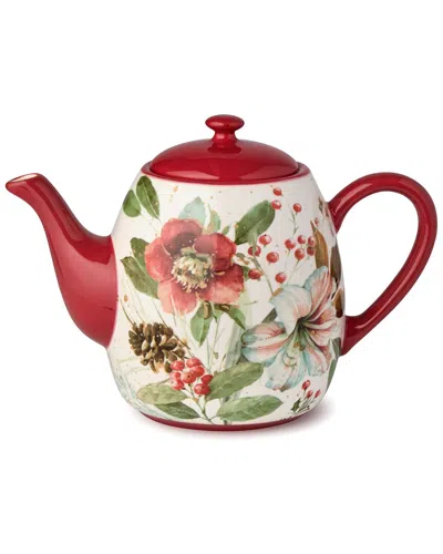 Certified International Winter Blooms Teapot