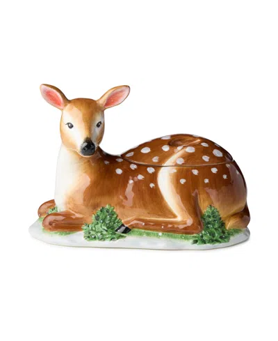 Certified International Winter Cabin 3-d Cookie Jar In Brown