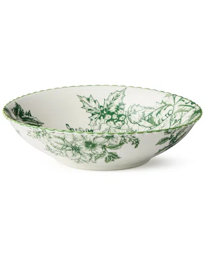 Certified International Winter Evergreen Set Of 6 Soup Bowls In Green
