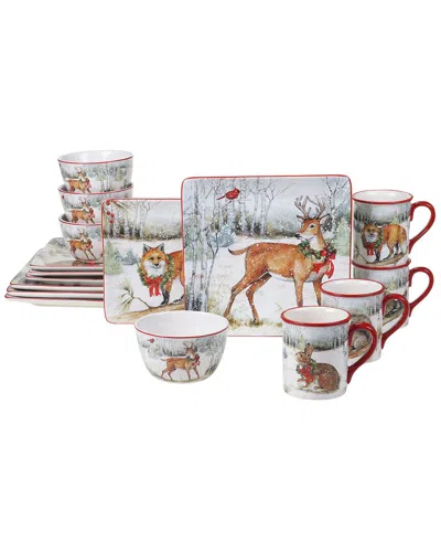 Certified International Winter Forest 16pc Dinnerware Set