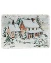 Certified International Winter's Frost Medium Rectangular Platter