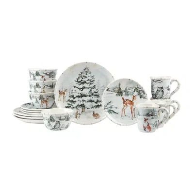 Certified International Winter's Frost 16-pc. Earthenware Dinnerware Set In White