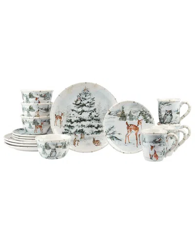 Certified International Winter's Frost 16pc Dinnerware Set