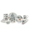 Certified International Winter's Frost 16 Pc. Dinnerware Set, Service For 4