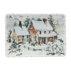 Certified International Winter's Frost Medium Rectangular Platter In White