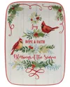 Certified International Winter Greens Rectangular Serving Platter