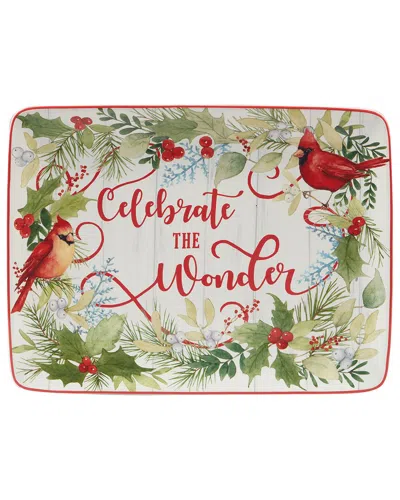 CERTIFIED INTERNATIONAL CERTIFIED INTERNATIONAL WINTER GREENS 16IN RECTANGULAR PLATTER