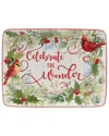 Certified International Winter Greens Rectangular Serving Platter