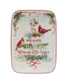 Certified International Winter Greens Rectangular Serving Platter In Multi