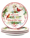 Certified International Winter Greens Set Of 4 Dinner Plates