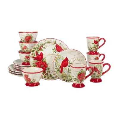 Certified International Winter's Medley 16-pc. Earthenware Dinnerware Set In White
