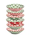 Certified International Winter Medley 40 oz Soup Bowls Set Of 6, Service For 6 In Multi