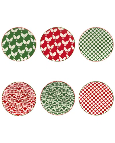 Certified International Winter Medley Canape Plate In Multi