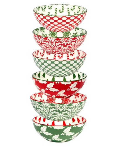 Certified International Winter Medley Large All Purpose Bowls (set Of 6)