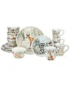 Certified International Winter's Walk 16pc Dinnerware Set In White