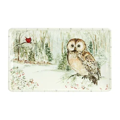 CERTIFIED INTERNATIONAL WINTER'S WALK EARTHENWARE SERVING PLATTER