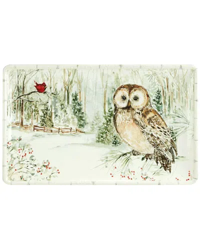 Certified International Winter's Walk Rectangular Platter In Multi