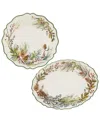 Certified International Winters Forest 2 Piece Melamine Platter Set In Micscellaneous