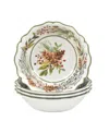 Certified International Set Of 4 Winters Forest All Purpose Bowls In Micscellaneous