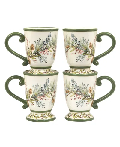 CERTIFIED INTERNATIONAL WINTERS FOREST MUGS, SET OF 4