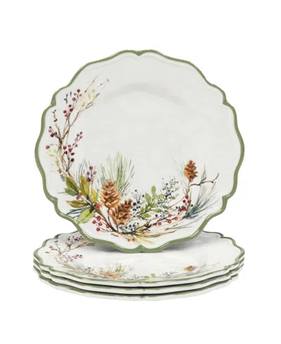 Certified International Winters Forest Salad Plates, Set Of 4 In Micscellaneous