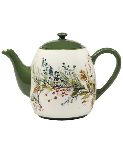 CERTIFIED INTERNATIONAL CERTIFIED INTERNATIONAL WINTERS FOREST TEAPOT