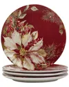 Certified International Winters Joy 11" Dinner Plates Set Of 4