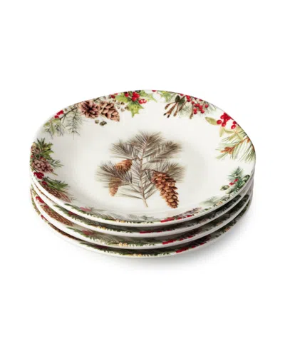 Certified International Woodland Canape Plates, Set Of 4 In Multi
